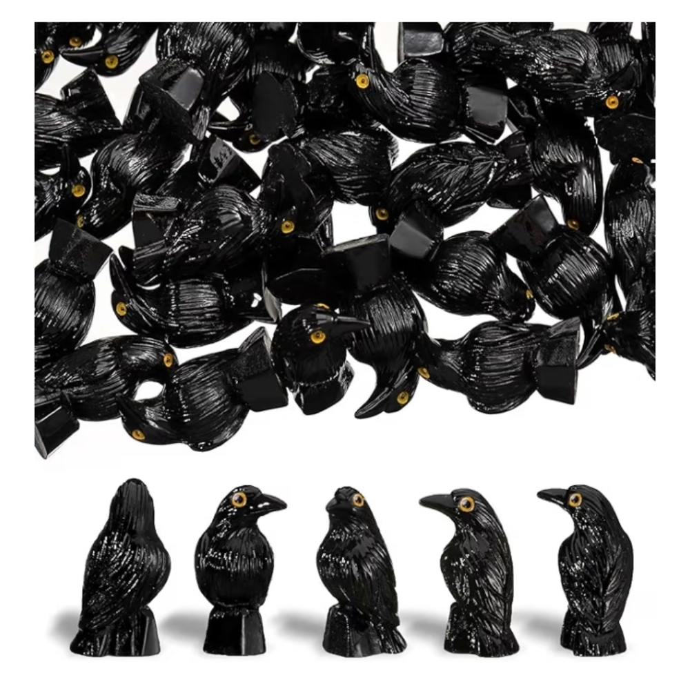 Set Of 50 Resin Crows